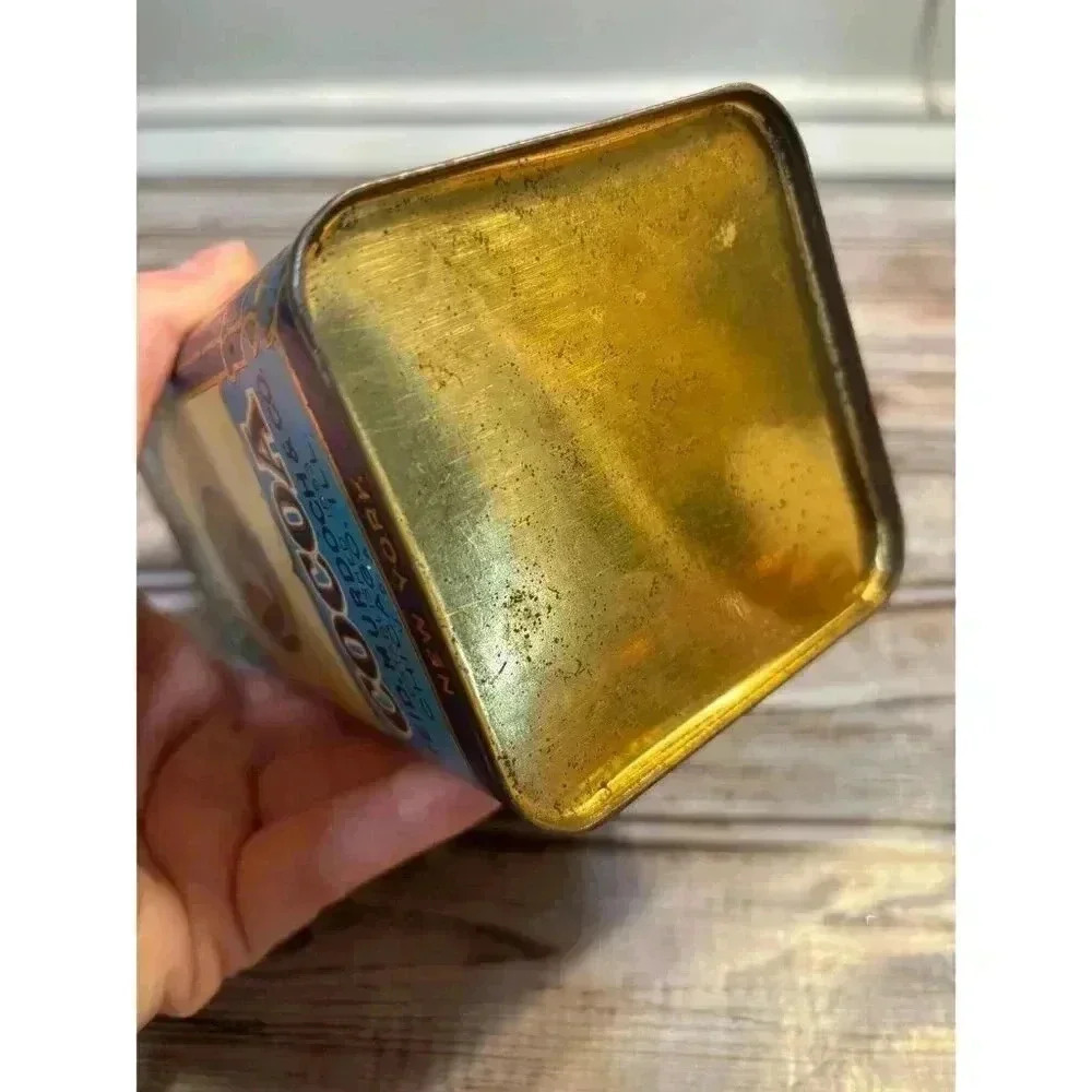 Vintage Monarch Cocoa Tin Empty LA Boston Pittsburgh New York - Picture 3 of 8